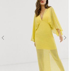 NWT ASOS DESIGN kimono maxi dress linear sequin